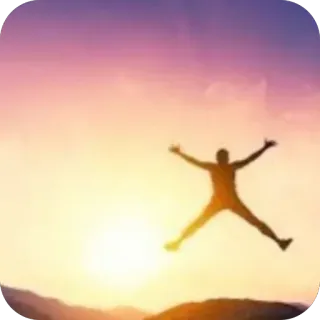 🫥 99966e7e coucher de soleil, saut, silhouette, liberté, silhouette, lumière du soleil, ciel telegram sticker