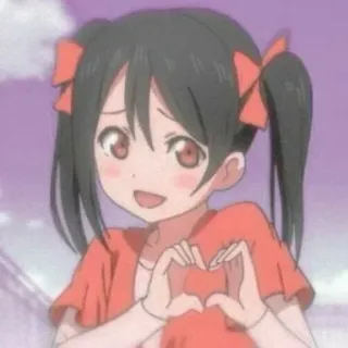 😙 26c647f6 Anime, Menina, Fofa, Coração, Amor telegram sticker