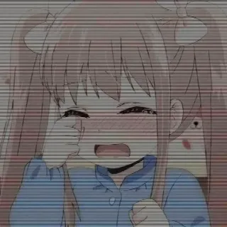 😔 2f86ba45 Anime, Chorando, Triste, Garota, Mangá, Ilustração telegram sticker