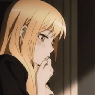 🌟 7b889fd7 garota anime, cabelo loiro, fofa, retrato, anime, mulher telegram sticker