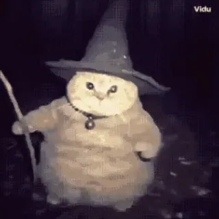 😽 d514bda7 gato, bruxa, halloween, mago, magia, animal, animal de estimação telegram sticker