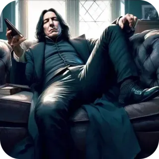 🪑 129704c9 Severus Snape Harry Potter severus rogue, alan rickman, harry potter, professeur, magicien telegram sticker