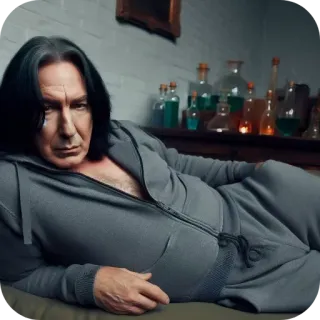 🧟‍♂ 279804b5 Severus Snape Harry Potter magicien, professeur, harry potter, alan rickman, snape telegram sticker