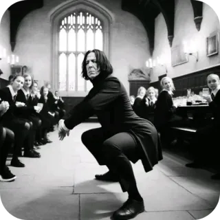 🕺 2a36280c Severus Snape Harry Potter snape, harry potter, squat, professeur, magie telegram sticker