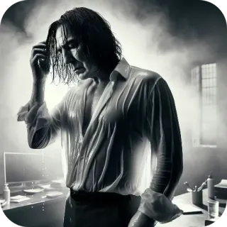 🥵 49c5d346 Severus Snape Harry Potter mouillé, bureau, professeur, magie, alan rickman telegram sticker