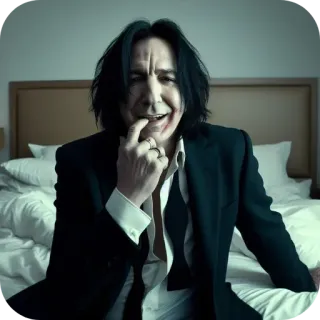 😜 628755ba Severus Snape Harry Potter snape, harry potter, professeur, alan rickman, magie, sorcier telegram sticker