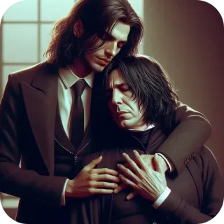 👯‍♂ 75aa8337 Severus Snape Harry Potter yaoi, lgbt, severus snape, romance, harry potter telegram sticker