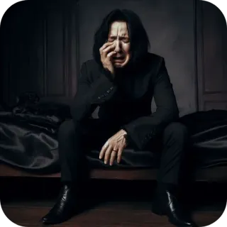 😭 7b50defd Severus Snape Harry Potter harry potter, snape, severus snape, professeur snape, pleurs, triste telegram sticker