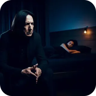 🫣 9ac13787 Severus Snape Harry Potter severus snape, harry potter, triste, professeur telegram sticker