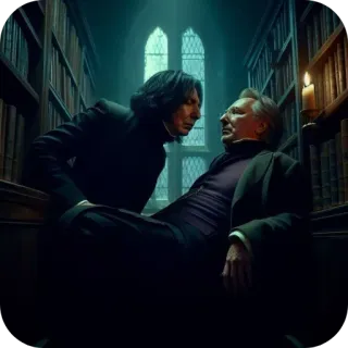 👍 a3d1153c Severus Snape Harry Potter severus snape, harry potter, alan rickman, bibliothèque, magie telegram sticker