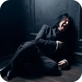 😭 af865311 Severus Snape Harry Potter mort, triste, Snape, Severus, film telegram sticker