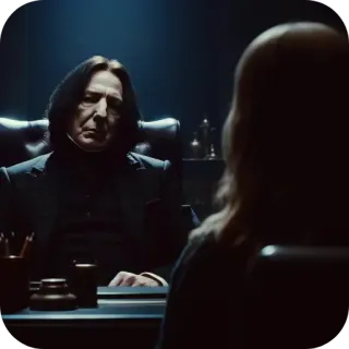 🤨 d02b52de Severus Snape Harry Potter magicien, professeur, magie, Alan Rickman, potion telegram sticker