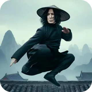 🥷 ebab240b Severus Snape Harry Potter snape, harry potter, sorcier, magie, kung fu, arts martiaux telegram sticker
