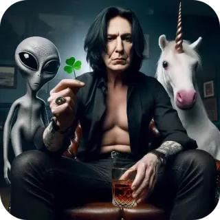 🐶 f9d05624 Severus Snape Harry Potter professeur, magie, sorcier, licorne, alien, potions telegram sticker