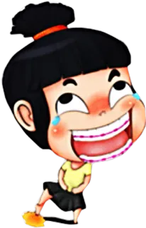 😁 5166e586 Dibujo animado, Divertido, Chica, Asiático, Personaje, Humor, Meme telegram sticker