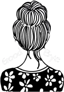 🙋 2c68cd73 Good Bye chignon, addio, donna, schiena, fiori telegram sticker