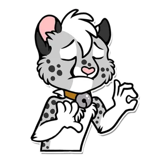 👌 52dc50f9 Furry, Macan tutul, Lucu, Antropomorfik, Binatang, Ok telegram sticker