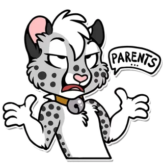 😕 90f148e2 PARENTS... kesal, furry, orang tua, frustrasi, kartun, meme telegram sticker
