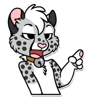 😩 d0d03e2b Furry, Binatang, Kartun, Macan tutul, Menunjuk, Antropomorfik telegram sticker