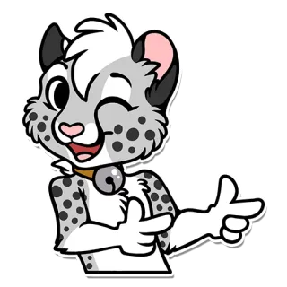 😙 de9b3035 Furry, Kartun, Binatang, Macan tutul, Berkedip telegram sticker