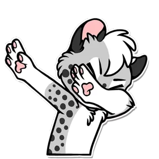 😈 e15f14cd Dab, Furry, Binatang, Kartun, Lucu telegram sticker