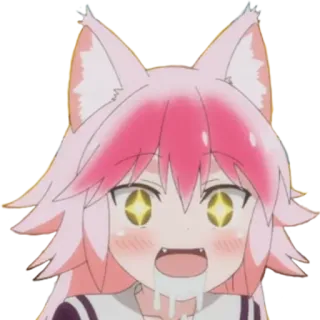 🤤 2f12c81d Anime, Chica gato, Kawaii, Lindo, Pelo rosa, Baba, Chica anime telegram sticker