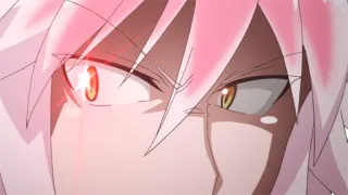 😠 8115284b Anime, Ojos, Enojado, Personaje, Mirada fulminante, Pelo rosa telegram sticker