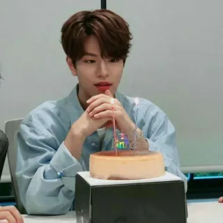 🐶 cf117e18 birth anniversaire, gâteau, portrait, fête, bougie telegram sticker