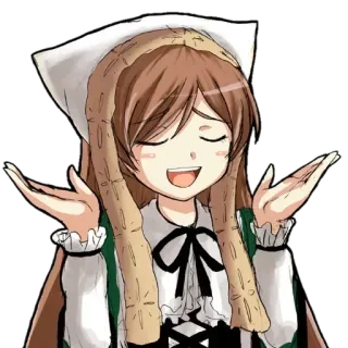 👐 5bfcd304 Anime, Chica, Lindo, Feliz, Sonriendo, Dibujos animados telegram sticker