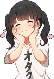 😊 97edc45b オタク Anime, Otaku, Chica, Dibujos animados, Kawaii, Lindo telegram sticker