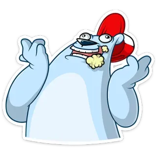 🤷‍♂ e5c6603d 卡通, 北极熊, 熊, 动物, 角色, 耸肩 telegram sticker