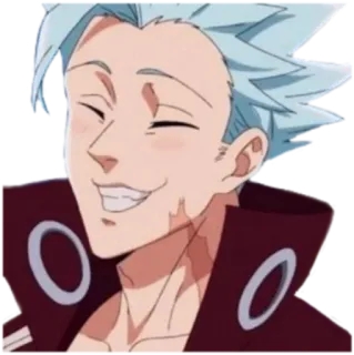 😁 397b3242 Ban Seven Deadly Sins Anime, Cartoon, Charakter, lächelnd, Ban whatsapp sticker