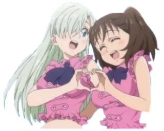 🖤 4d634da1 Elizabeth Liones The Seven Deadly Sins Anime, Manga, Herz, Freunde, Süß whatsapp sticker