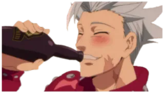 🍾 565fa985 Ban The Seven Deadly Sins Anime, Trinken, Flasche, Alkohol, Seven Deadly Sins whatsapp sticker
