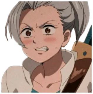 😠 5b0ed682 Anime, Frau, Bogenschützin, Wütend, Charakter whatsapp sticker