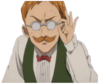 🤓 68aee3cc Escanor Seven Deadly Sins Anime, Manga, Escanor, Brille, Schnurrbart whatsapp sticker