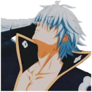😑 73a396cd Anime, Manga, Männlich, Weißes Haar, Anime Charakter whatsapp sticker