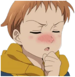 😷 8e2b522c King Seven Deadly Sins Anime, König, Fee, Süß, Errötend whatsapp sticker