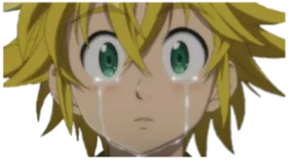 😭 ac696db0 Meliodas Seven Deadly Sins Anime, weinend, traurig, Tränen whatsapp sticker