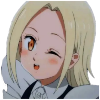 😉 b898052a Anime, blond, zwinkern, süß, fröhlich whatsapp sticker