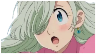 😳 e911b64d Elizabeth Liones Seven Deadly Sins Anime, geschockt, süß, Prinzessin whatsapp sticker