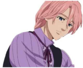 😐 ecc3c185 Gowther Seven Deadly Sins Anime, Pinke Haare, Androgyn, Puppe, Magie whatsapp sticker