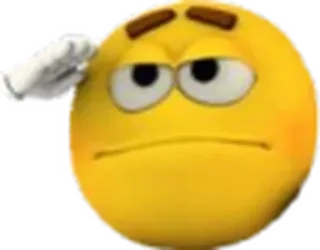 🫡 0a2b2359 emoji, salute, yellow, cartoon telegram sticker