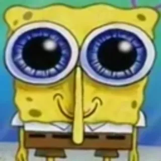🙂 3a87a977 Spongebob spongebob, cartoon, funny, meme, big eyes, character telegram sticker