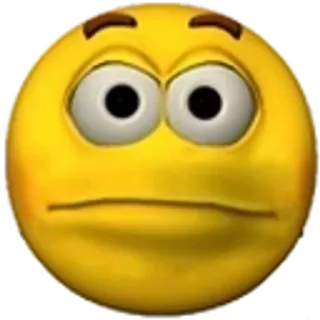 😨 496c8b30 emoji, smiley, yellow, face, expression, neutral telegram sticker