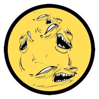 🌕 ea6fc46d Meme, Seram, Lucu, Wajah, Kuning, Stiker whatsapp sticker