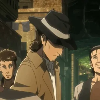 🔪 d0df652e Attack on Titan アニメ, アクション, ドラマ, 暴力, 進撃の巨人, キャラクター, 帽子, 茶色 telegram sticker