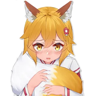 ☺ 98b6acce Senko Helpful Fox Senko-san 애니메이션, 여우, 귀여운, 센코, 케모미미 telegram sticker
