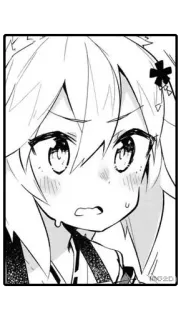 👀 4ce17440 动漫, 漫画, 卡通, 可爱, 脸红, 女孩 telegram sticker