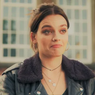 🤨 7ffe348b Maeve Wiley Sex Education Adolescente, Escola, Britânico, Estudante, Jaqueta telegram sticker